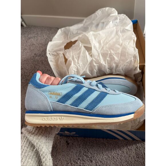 NEW IN BOX Adidas Originals SL 72 RS Shoes Size 6.5 Mens Ink Blue Clear Sky